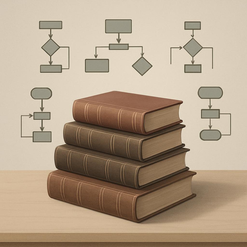 Un immagine di un gruppo di libri con umanità istogramma.